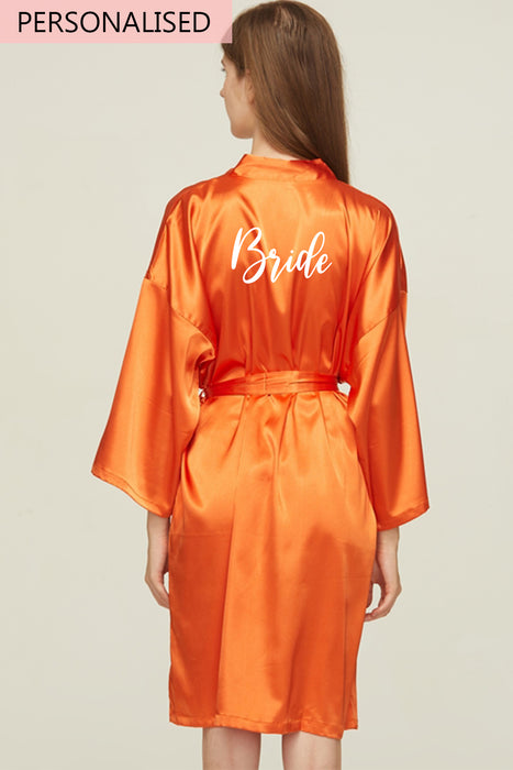 Personalized Text Logo Wedding Bathrobe Bridal Robe Bride Bridesmaid Wedding Robes