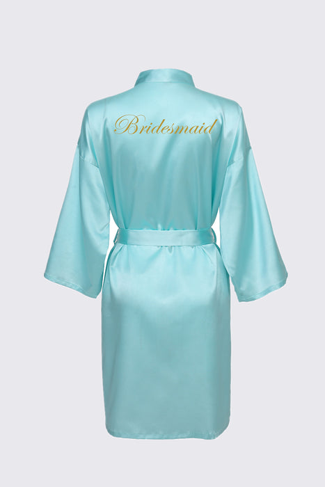 Personalized Text Logo Wedding Bathrobe Bridal Robe Bride Bridesmaid Wedding Robes