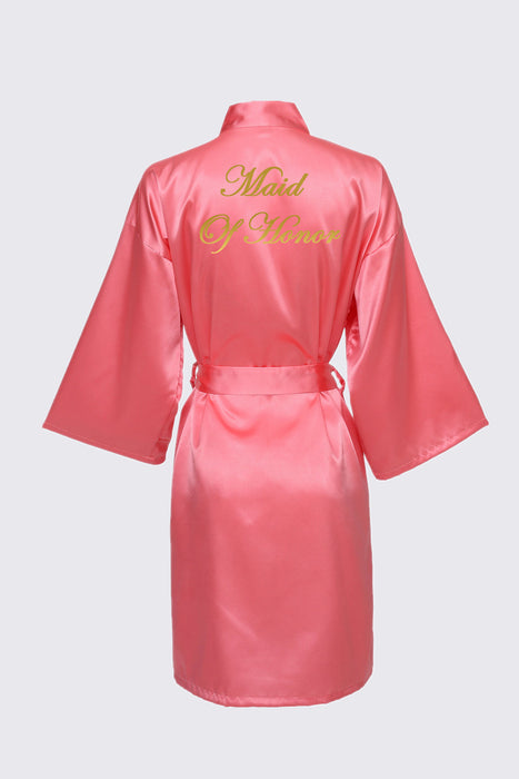 Personalized Text Logo Wedding Bathrobe Bridal Robe Bride Bridesmaid Wedding Robes