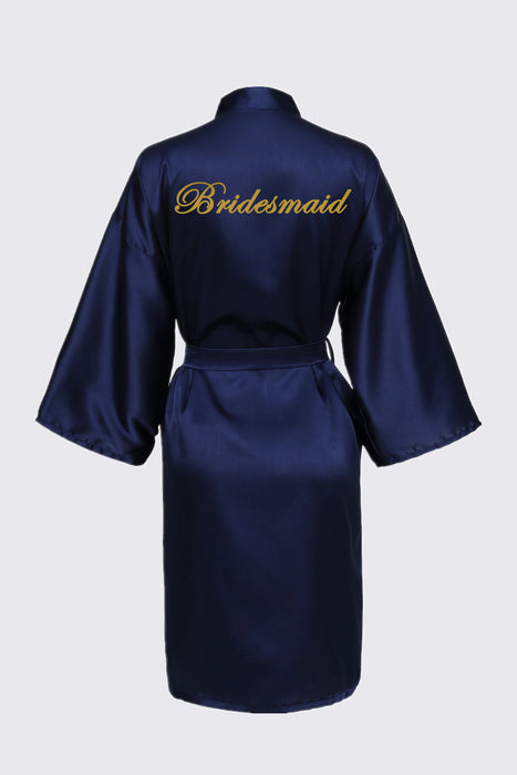 Personalized Text Logo Wedding Bathrobe Bridal Robe Bride Bridesmaid Wedding Robes