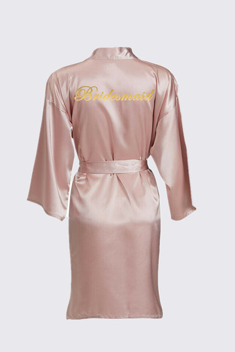 Personalized Text Logo Wedding Bathrobe Bridal Robe Bride Bridesmaid Wedding Robes