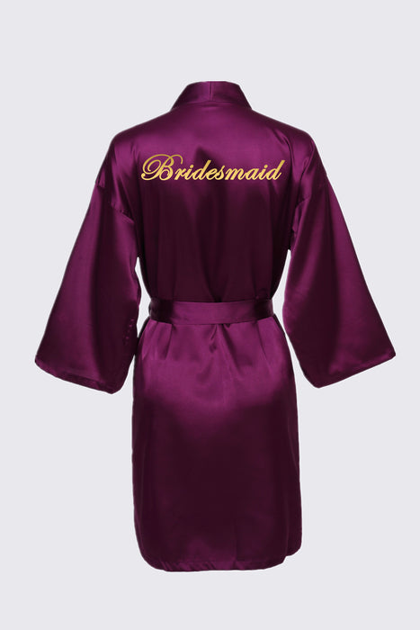 Personalized Text Logo Wedding Bathrobe Bridal Robe Bride Bridesmaid Wedding Robes