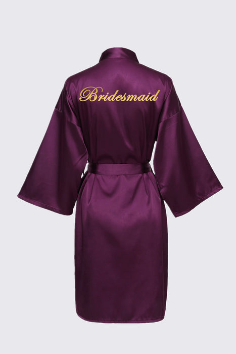 Personalized Text Logo Wedding Bathrobe Bridal Robe Bride Bridesmaid Wedding Robes