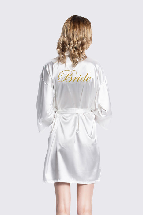 Personalized Text Logo Wedding Bathrobe Bridal Robe Bride Bridesmaid Wedding Robes