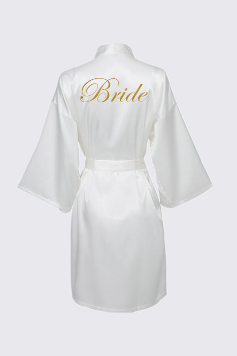 Personalized Text Logo Wedding Bathrobe Bridal Robe Bride Bridesmaid Wedding Robes
