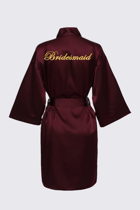 Personalized Text Logo Wedding Bathrobe Bridal Robe Bride Bridesmaid Wedding Robes
