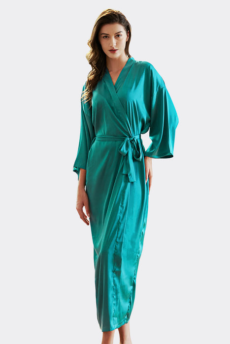 Long Satin Robe Full Length For Wedding